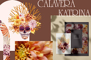 Watercolor set Dia de Muertos, a Decorative Illustration by Antikva17 (Thumbnail 3 of 10)