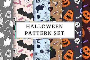 10 Halloween Seamless Patterns