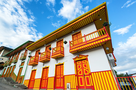 Beautiful colonial architecture featuring salento, colombia, and quindio
