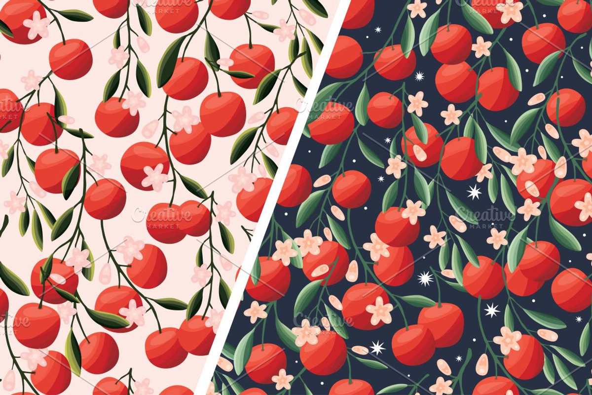 Fruit Patterns VECTOR, a Pattern Graphic by Blue Lela Design (Photo 4 of 6)
