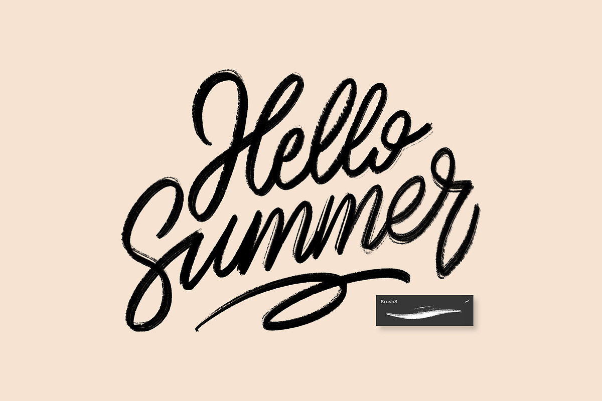 40+ Procreate Lettering Brushes, a Brush Add-On by Nurmiftah (Photo 10 of 18)