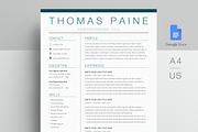Google Docs Resume Template, a Resume Template by MioDocs (Thumbnail 1 of 7)