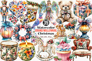 Watercolor Grand Millennial Christma, an Illustration by Canvas Craft (Thumbnail 1 of 7)