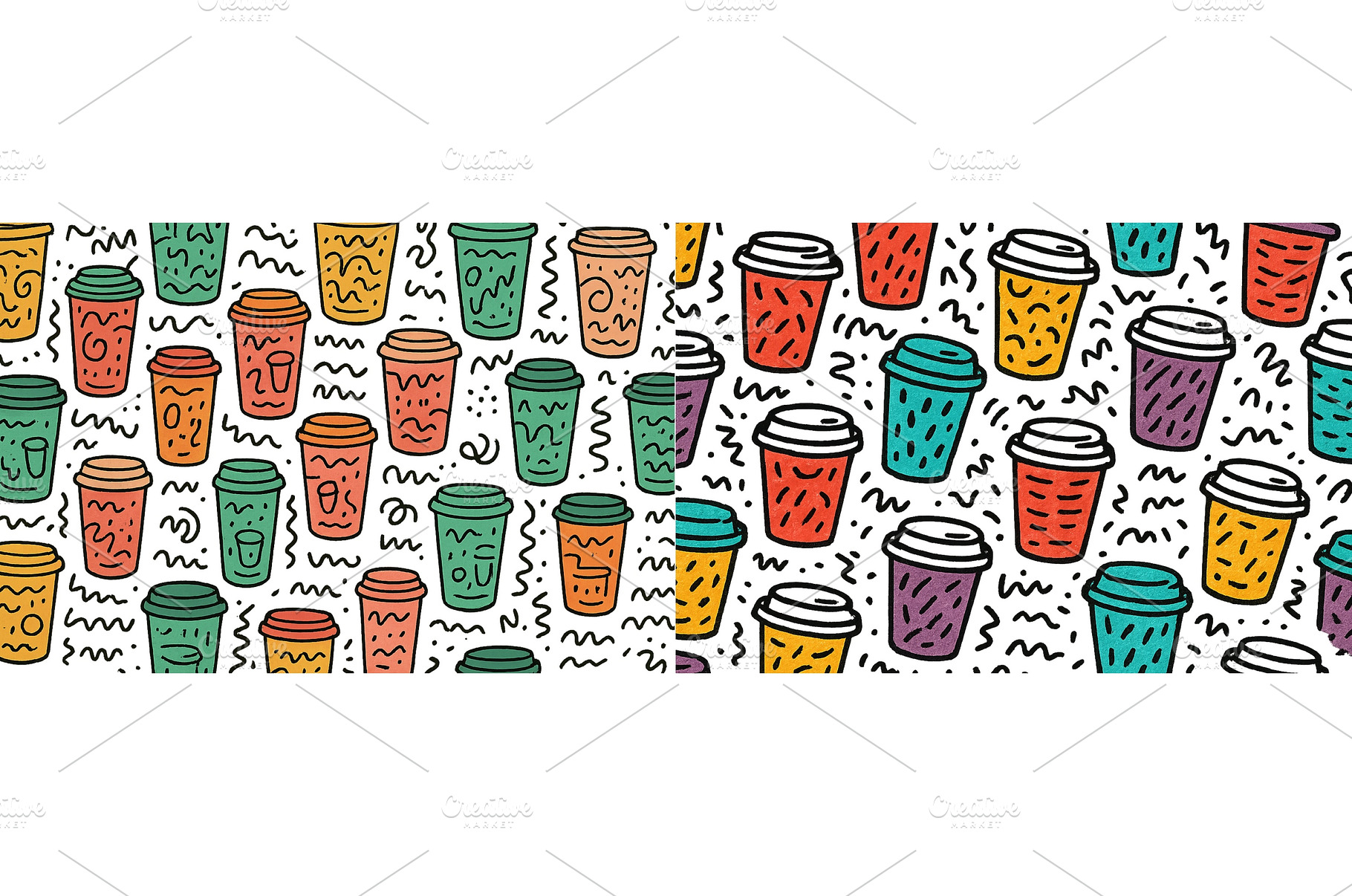 Colorful coffee cup patterns, an Arts & Entertainment Photo by ZinetroN