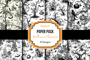 Halloween Chinoiserie Pattern, a Pattern Graphic by Paper & Pattern Studio