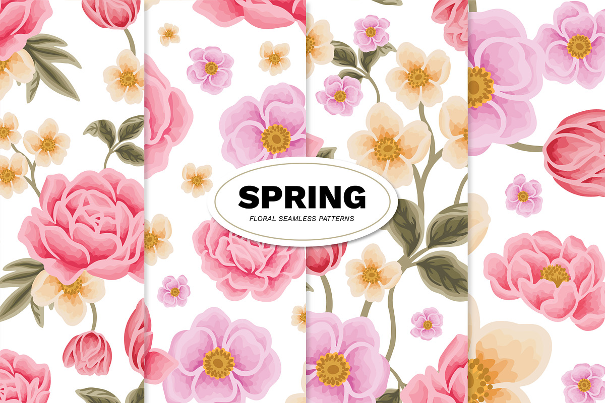 SPRING Flower Patterns & Clip Arts, an Object Graphic by Artflorara (Photo 5 of 9)