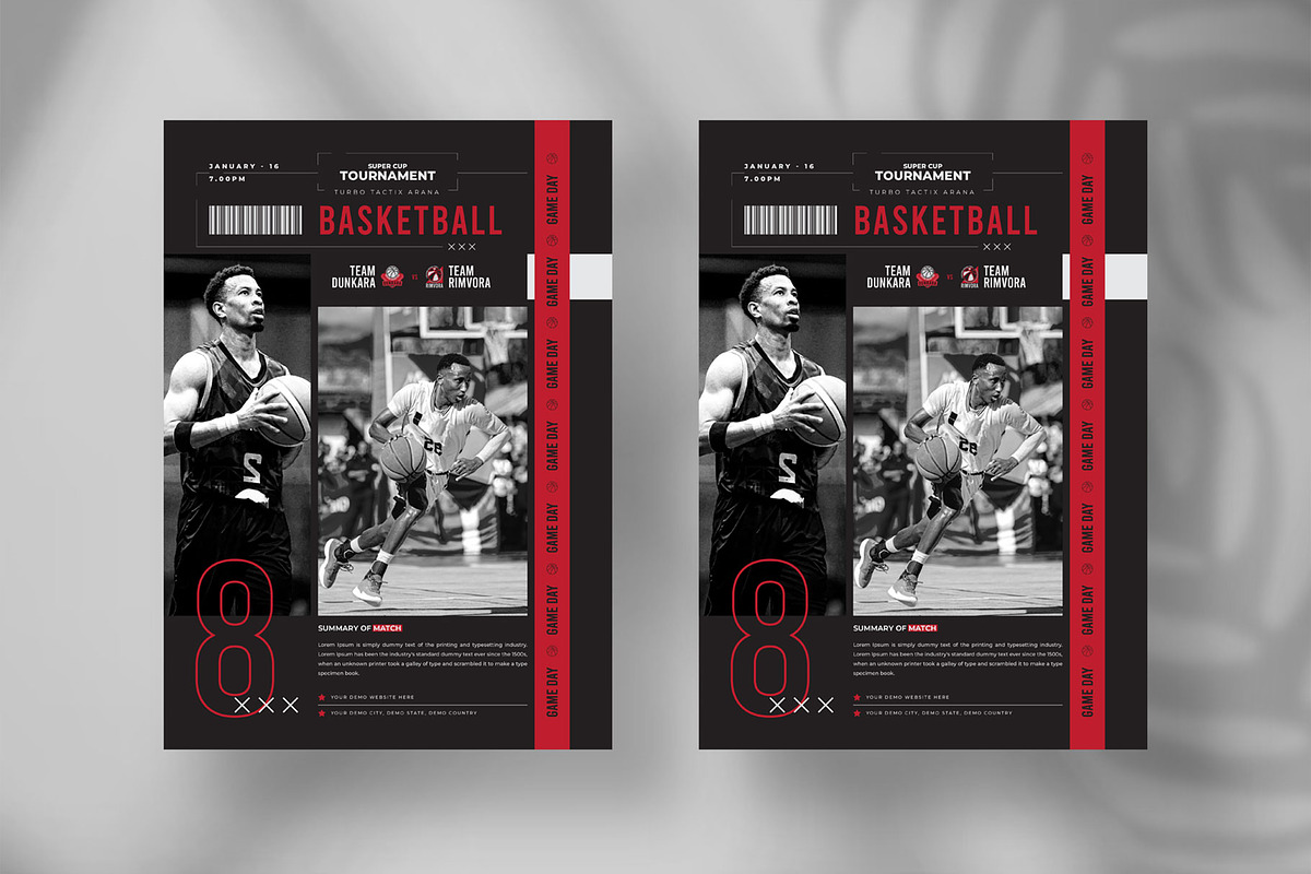 Basketball Matchday Flyer Template, a Flyer Template by Tanmoy Topu (Photo 4 of 6)