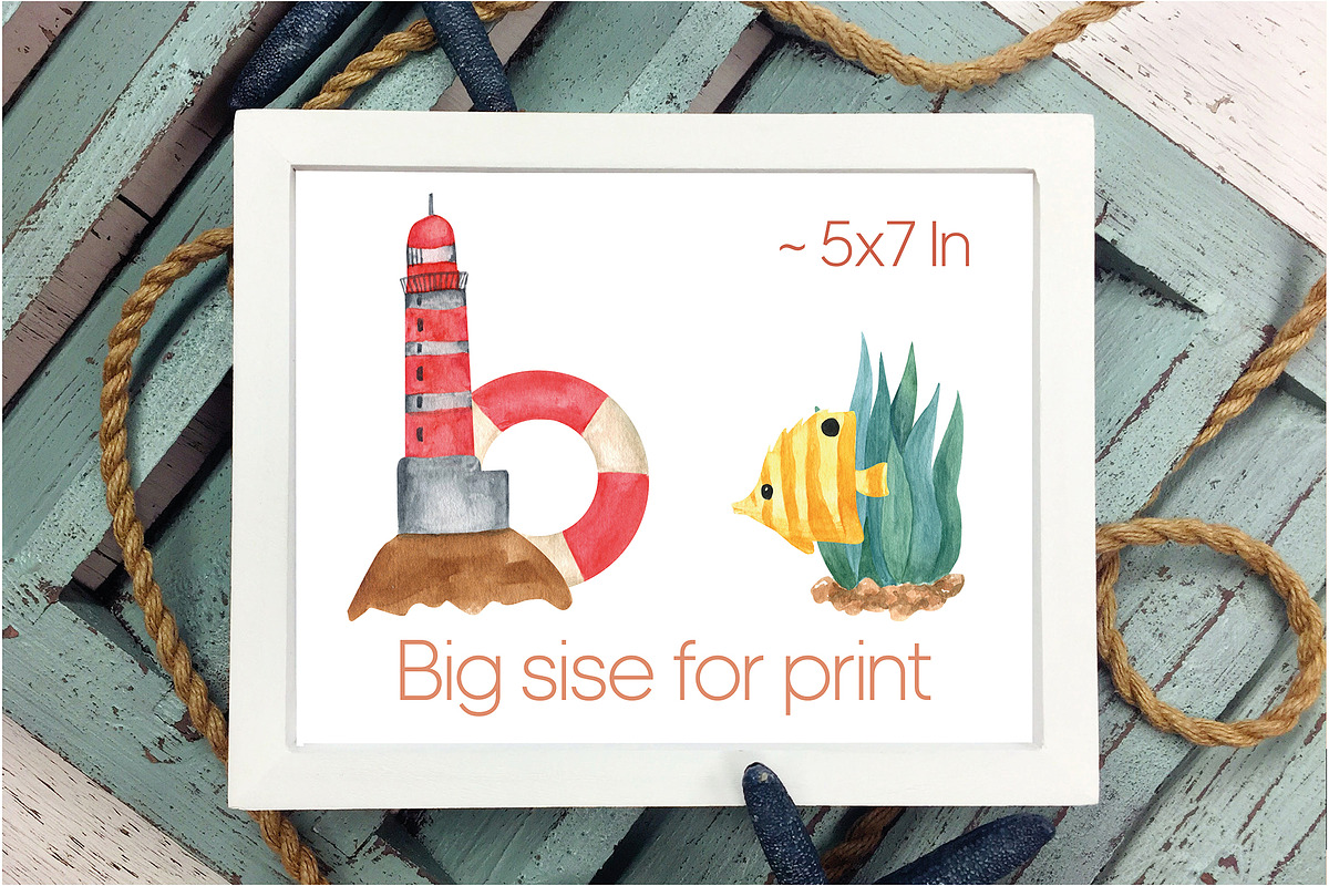 Cute sealife watercolor clipart png, an Animal Illustration by Anntre (Photo 2 of 2)
