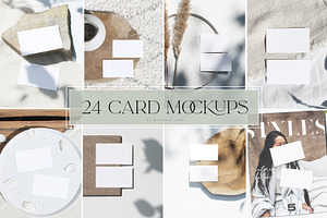 24 Business Card Mockups