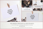 MAKEUP BRUSHES & CARDS BUNDLE, a Print Template by Bobboz Store (Thumbnail 1 of 2)
