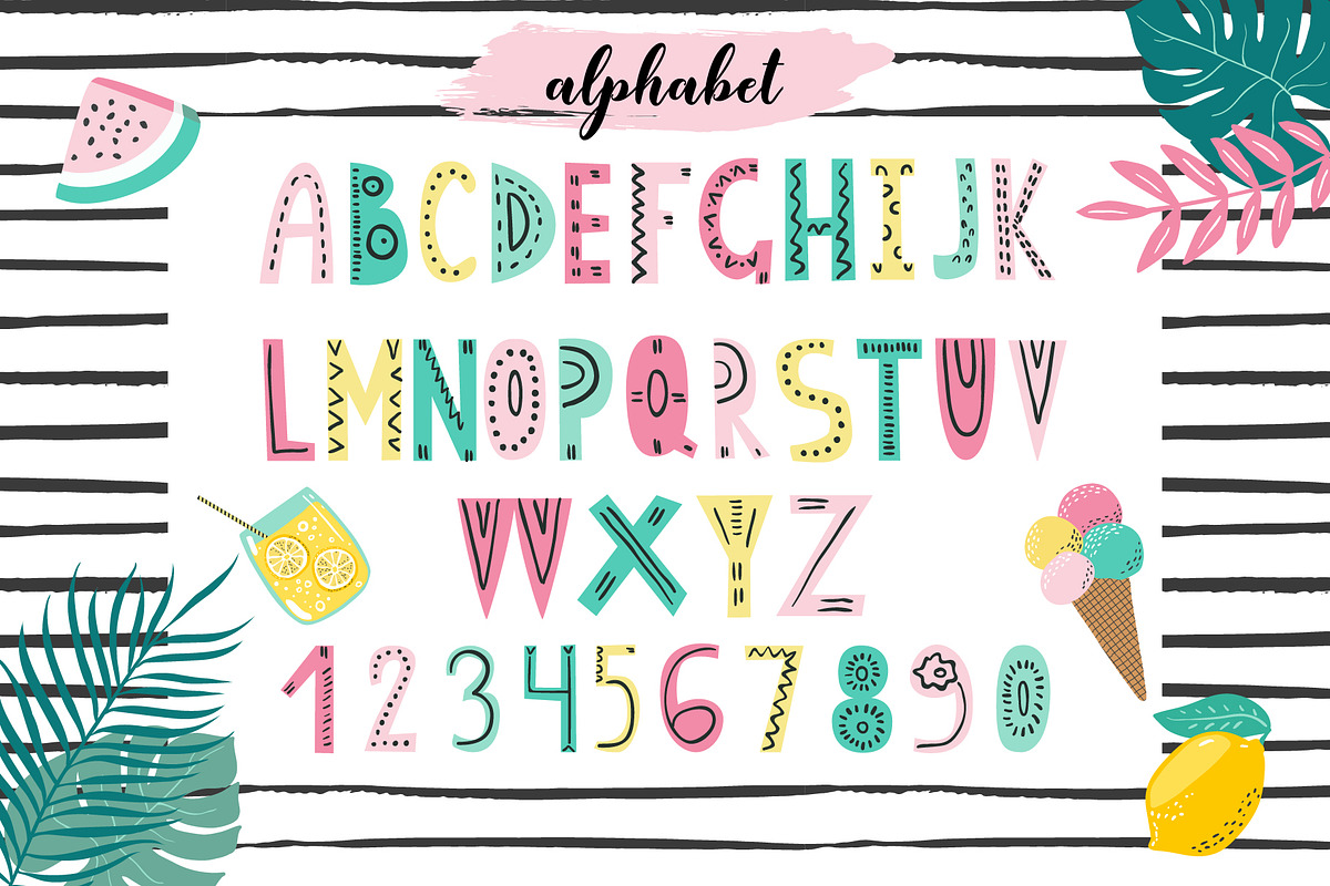 Summer clipart and patterns, a Decorative Illustration by Cozy pattern shop (Photo 3 of 6)