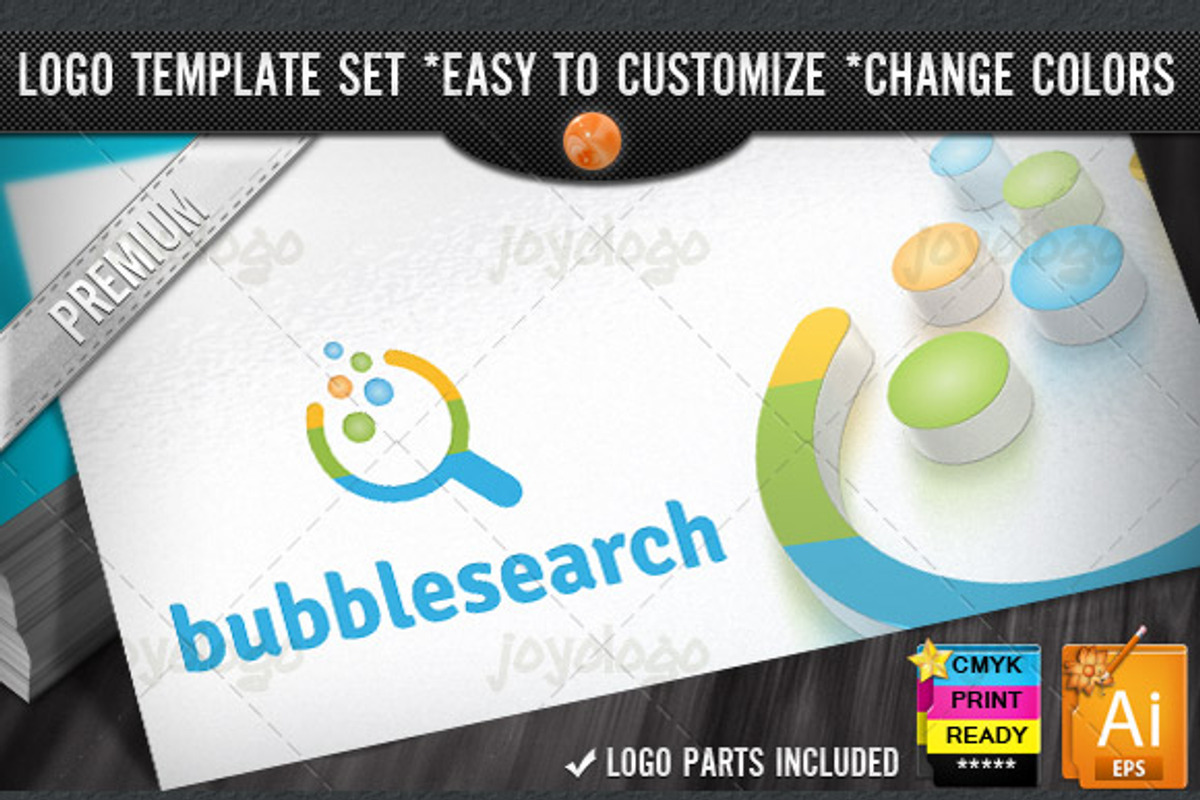 App Pixel Circles Bubble Search Logo, a Branding & Logo Template by joyologo (Photo 1 of 3)