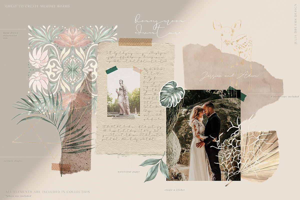 Modern Oasis Watercolor Collection, an Animal Illustration by Julia Dreams (Photo 6 of 10)