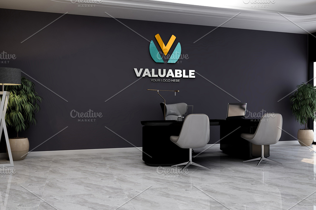 PSD Office Room Company Logo Mockup, a Product Mockup by Ayy (Photo 8 of 23)