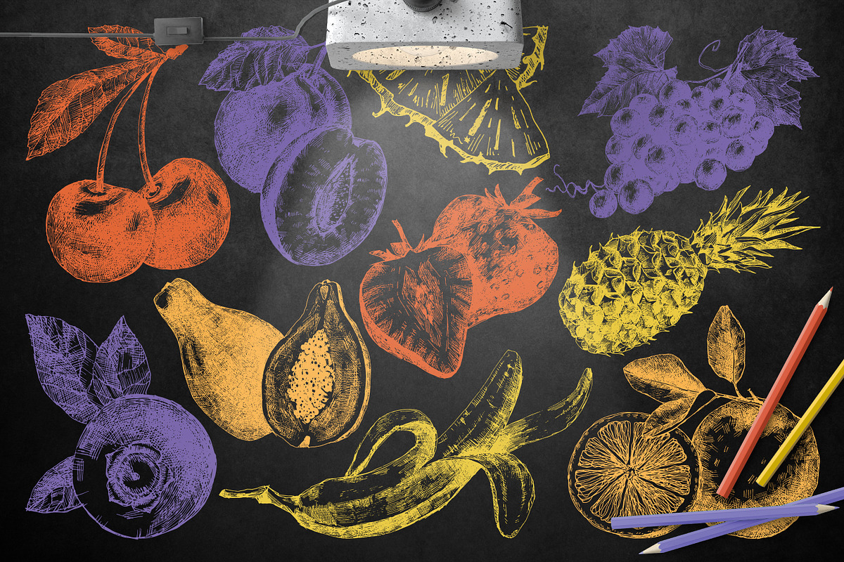 Delicious fruit collection, a Decorative Illustration by CARROTDESIGN (Photo 2 of 5)