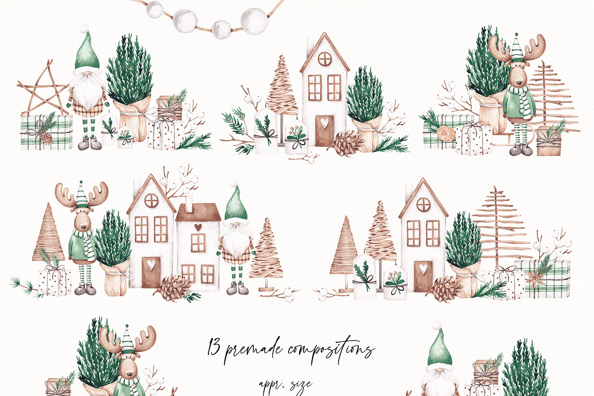 Noel Christmas Collection, a Seasonal Illustration by SirenaArt (Photo 13 of 20)