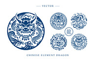 Chinese New Year of the dragon, an Animal Illustration by DesignFolioHub (Thumbnail 2 of 4)