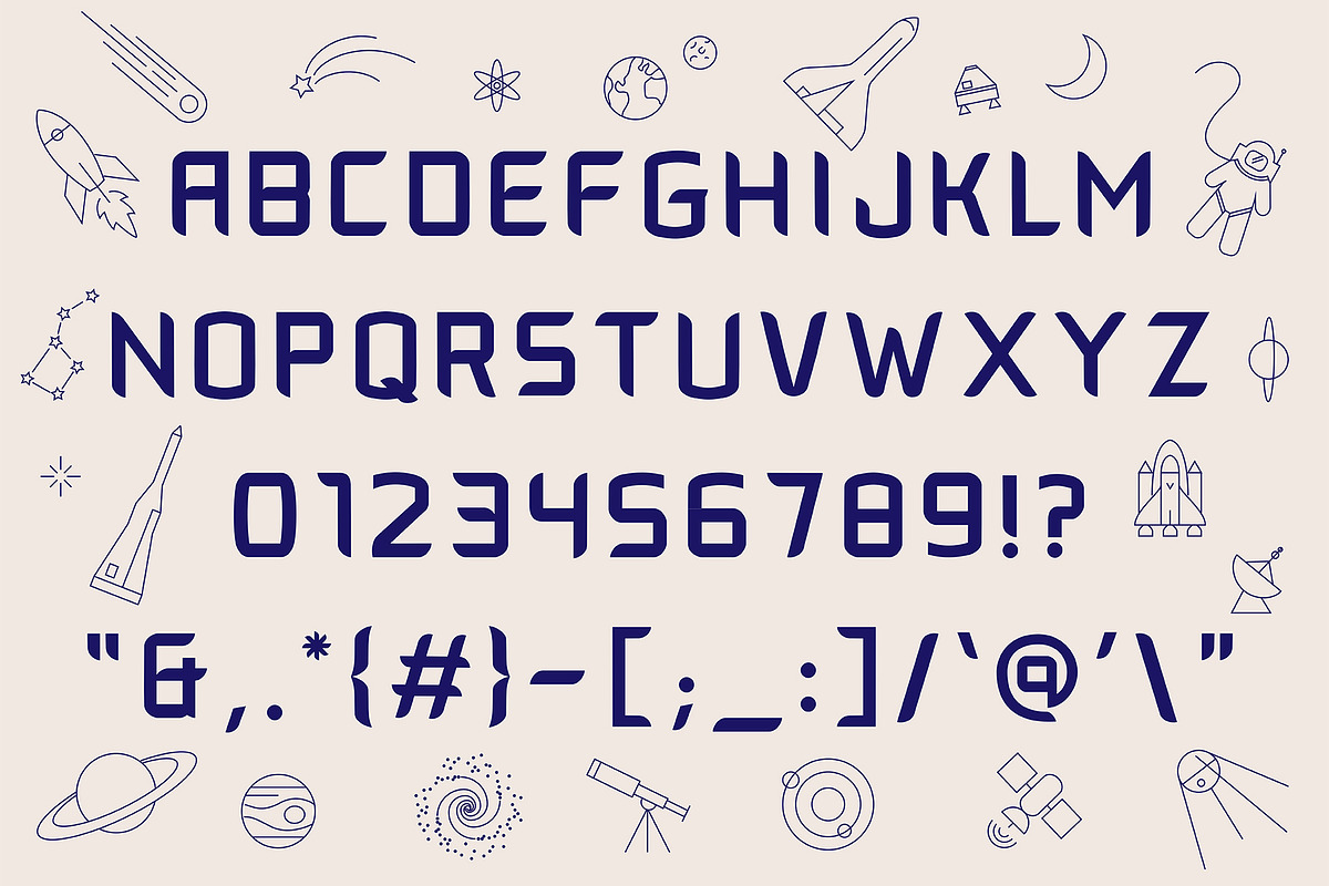 Vortex: A Display Font + Free Icons preview 3