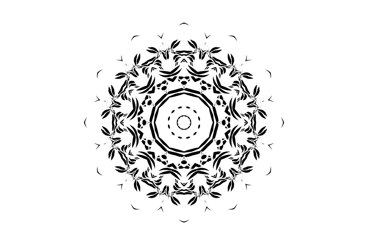 Ornamental Black White Mandala Pack, a Decorative Illustration by NJ Himel (Photo 25 of 103)