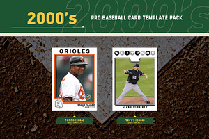 2000's Pro Baseball Card Templates