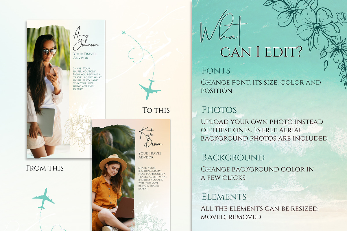 Travel Instagram Templates for Agent, a Social Media Template by Under My Cozy Roof (Photo 8 of 10)