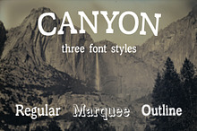 Canyon - Font in Three Styles