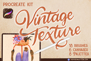 Vintage Texture Procreate Brush Kit