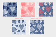 Hearts Denim Seamless Texture, a Pattern Graphic by AllNikArt (Thumbnail 2 of 7)
