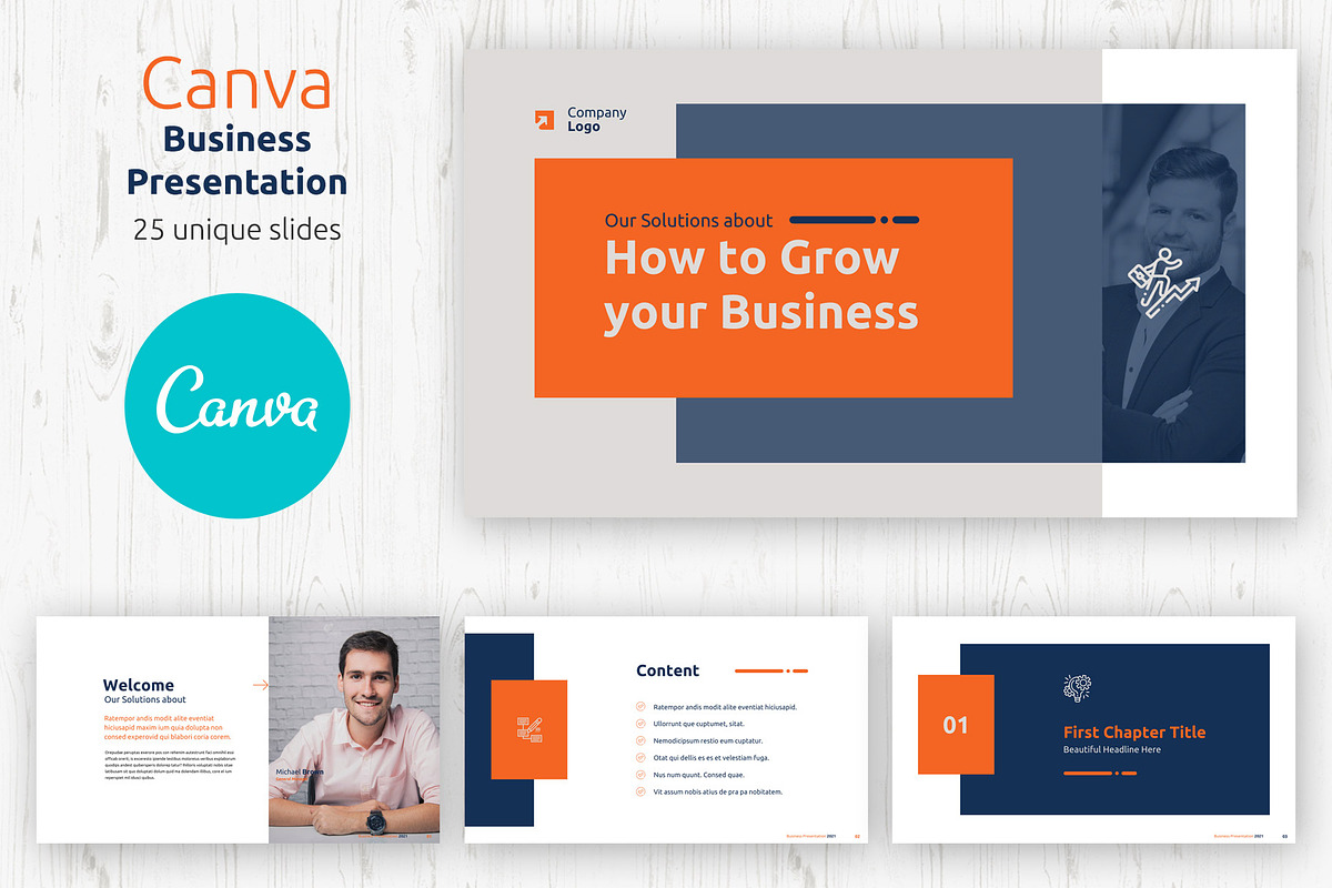 Business Profile Presentation Canva, a Presentation Template by Sabin (Photo 1 of 4)