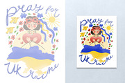 Pray for Ukraine, a Person Illustration by Solart (Thumbnail 1 of 3)