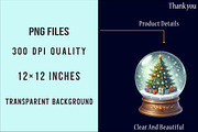 Watercolor Christmas SnowGlobe PNG, an Illustration by SinaCreation (Thumbnail 6 of 7)