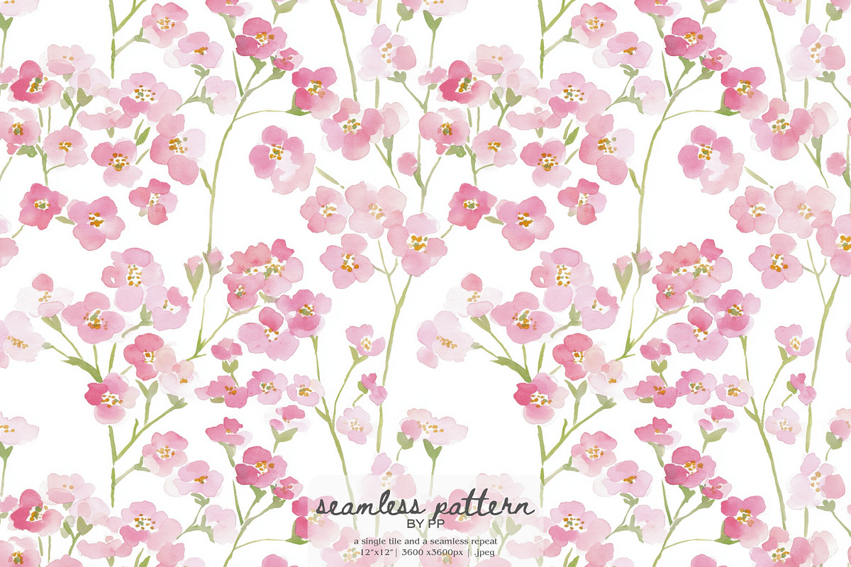 Soft pink floral pattern