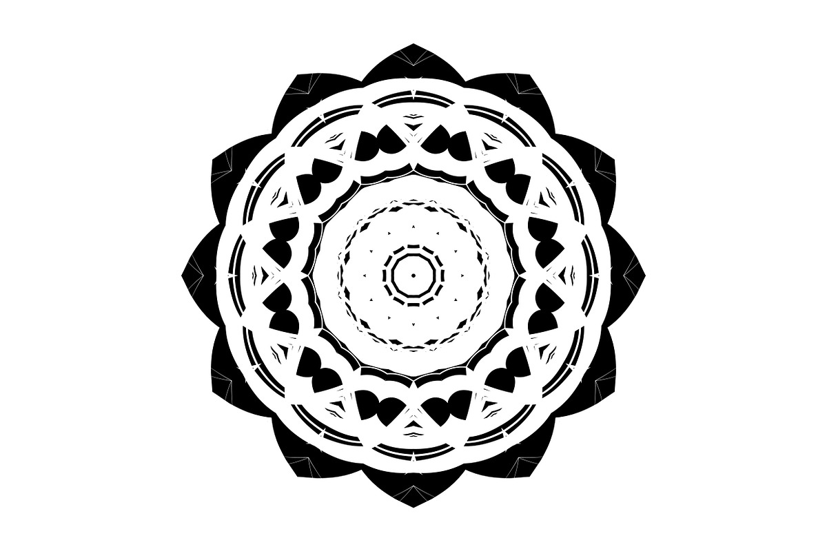Modern Black and White Mandala Pack, a Decorative Illustration by NJ Himel (Photo 94 of 101)
