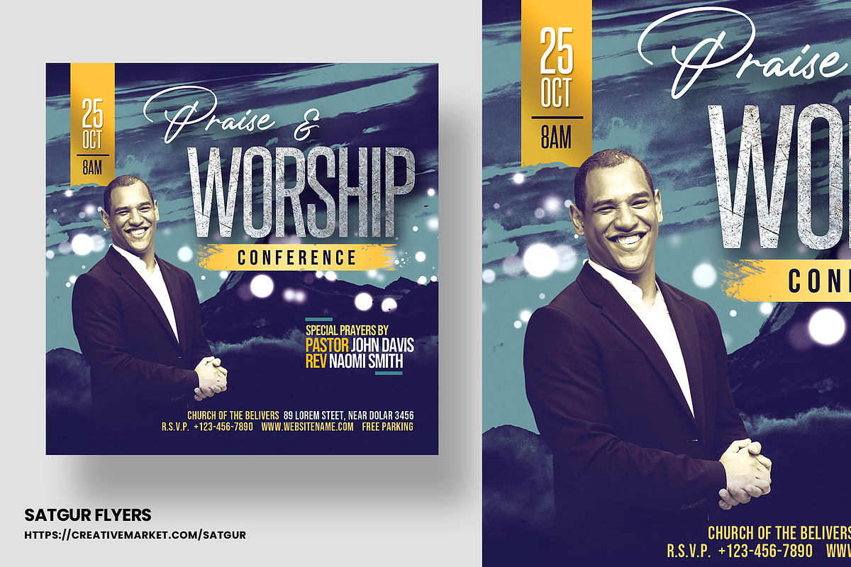 Church Flyers Bundle - Vol 6, a Flyer Template by Satgur Graphic Design (Photo 11 of 11)