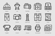 Travel Outline Icons, an Outline Icon by Tekuni (Thumbnail 4 of 6)