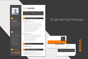 Resume for Engineering Manager, a Resume Template by MotoCMS (Thumbnail 2 of 2)