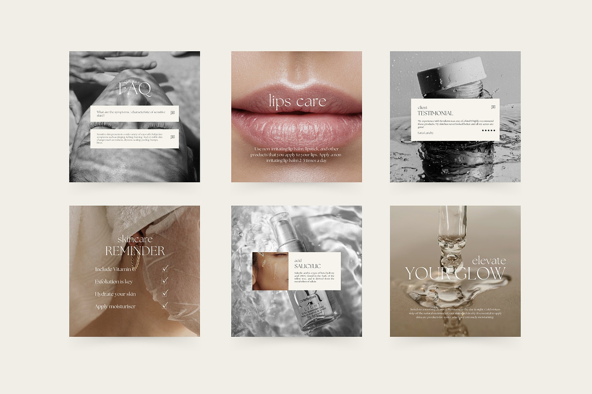 Aesthetic Beauty Instagram Template, a Social Media Template by Instprofi | Studio Estimo (Photo 3 of 7)
