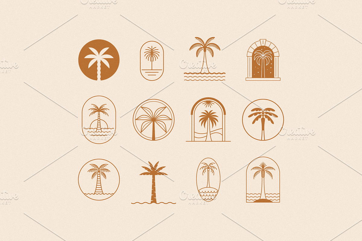 Palm logos and emblems, an Object Graphic by venimo (Photo 6 of 6)