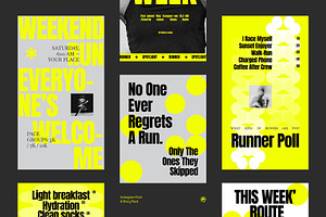Running Community Instagram Pack, a Social Media Template by fakhroo