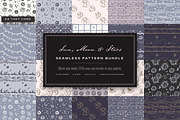 Sun, Moon & Stars Seamless Patterns, a Pattern Graphic by The October Creative (Thumbnail 1 of 12)