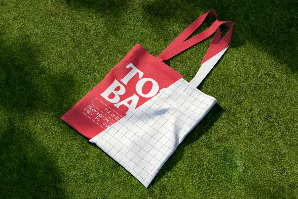 Canvas Tote Bag Branding Mockup, an Advertising Mockup by graphicsauce (Photo 2 of 4)