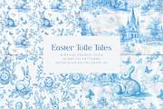 Easter Toile Seamless Patterns, a Pattern Graphic by Olya Creative (Thumbnail 1 of 14)