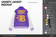 Varsity Jacket Mockup, a Hoody Mockup by Irhasalfahad (Thumbnail 4 of 5)