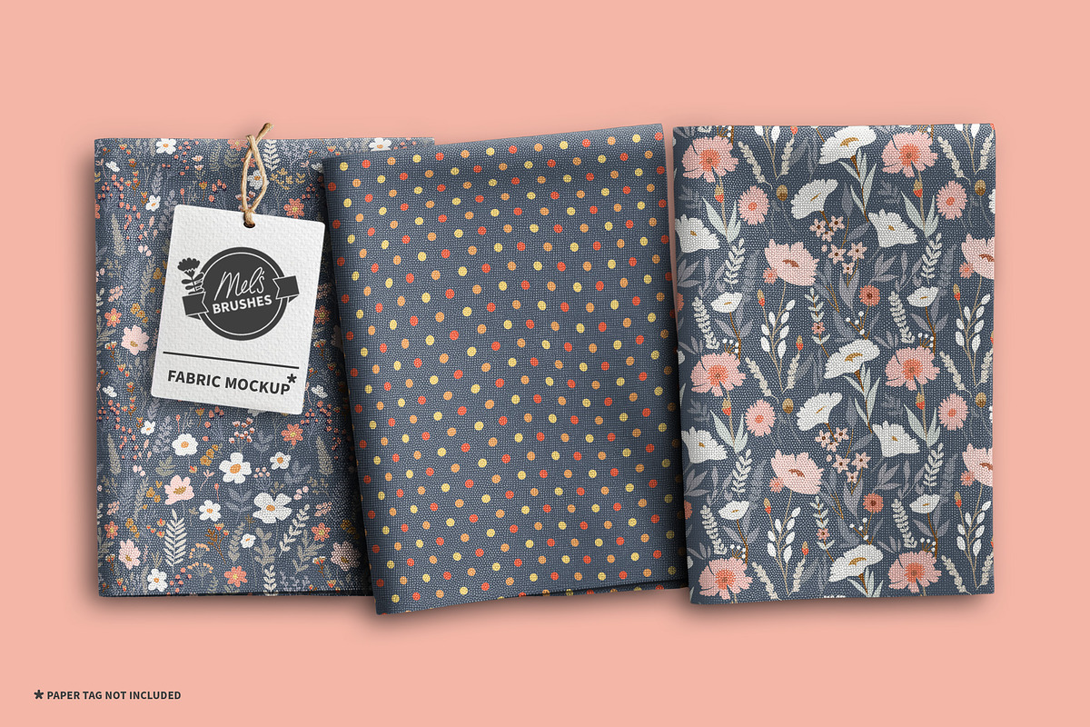 3 Folded Fabric Swatches PSD Mockup, a Household Mockup by Mels Brushes (Photo 1 of 2)