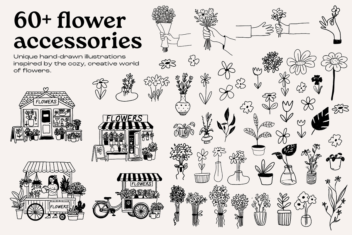 Flower People vector illustrations, a Person Illustration by dicreate (Photo 6 of 14)