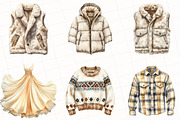 Watercolor Winter Fashion Clipart, an Illustration by OK Design (Thumbnail 5 of 5)