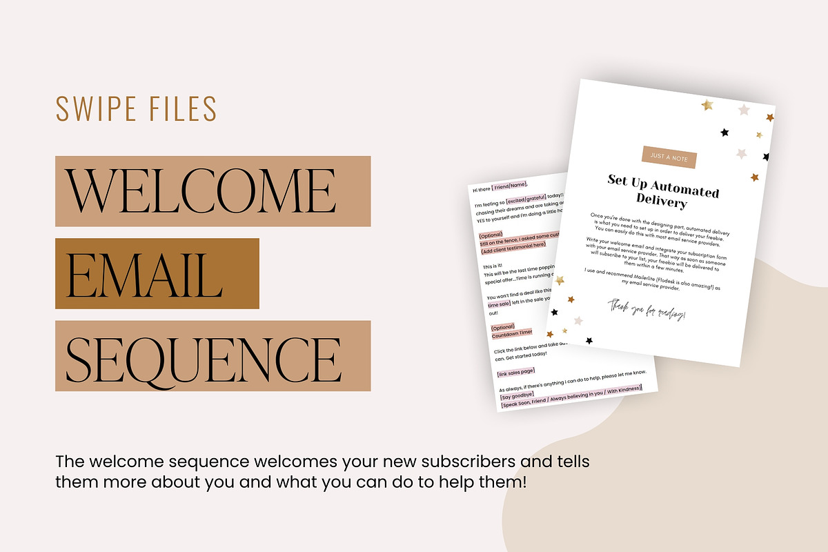 Welcome Email Sequence Templates, an Email Template by Brand & Palms (Photo 1 of 2)