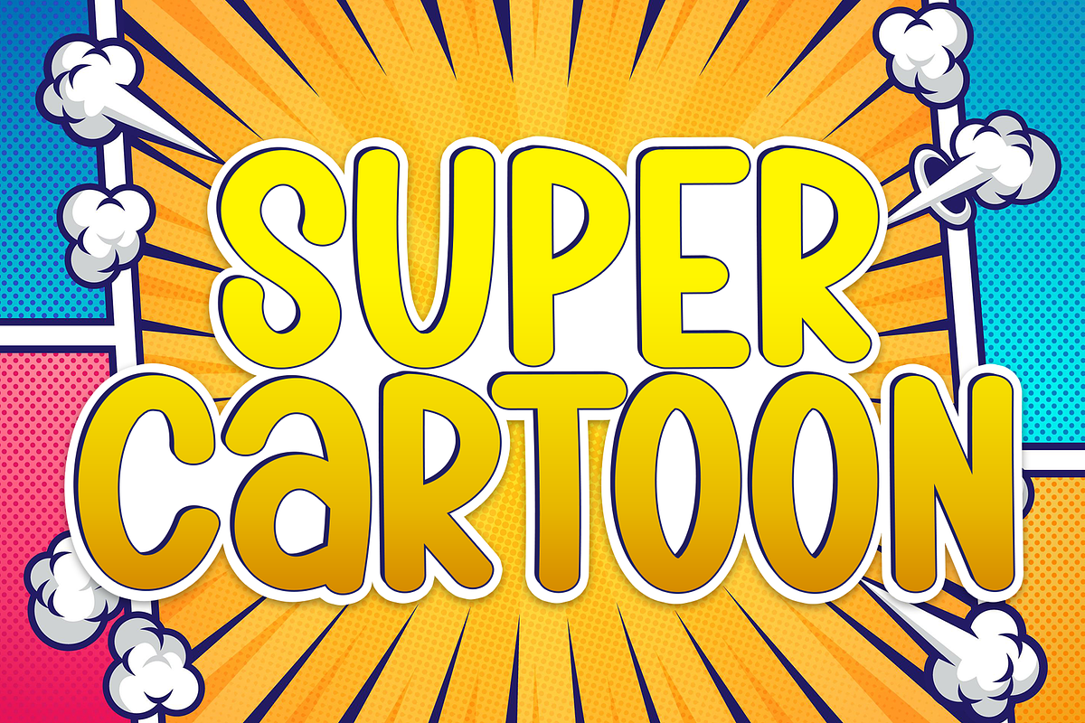 Super Cartoon | Script Font, a Script Font by Scratchones (Photo 1 of 8)