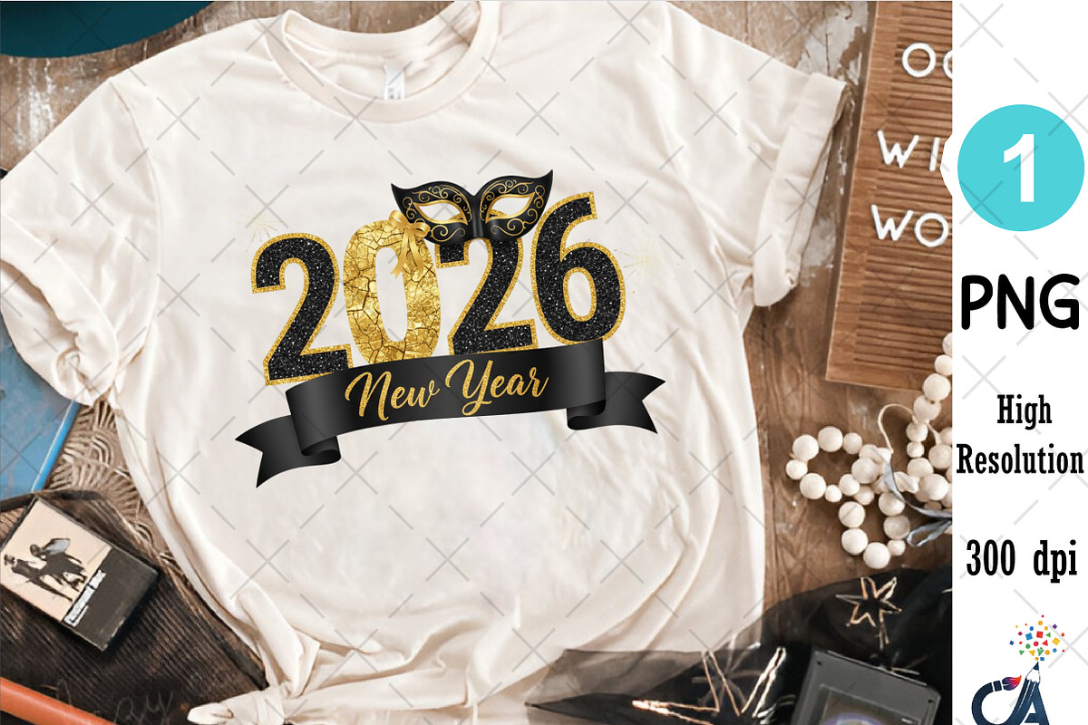 New Year 2026 Design Clipart, an Illustration by Creative Art (Photo 3 of 5)