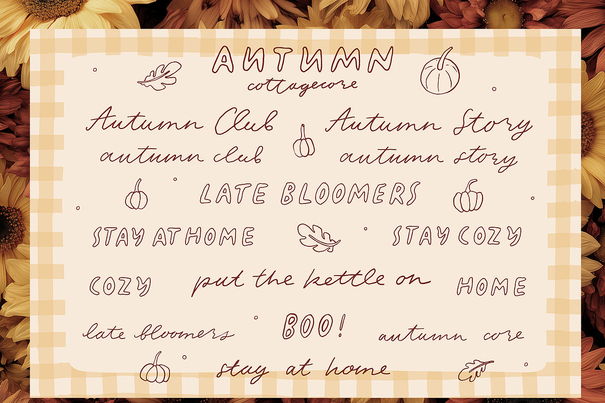 Cottagecore Autumn Club clipart set, a Seasonal Illustration by Cute Atelier (Photo 11 of 12)